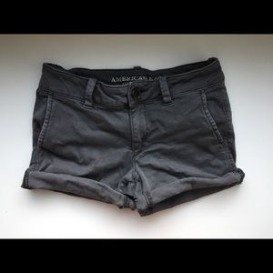 AEO Gray Twill Shorts